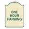 Signmission Designer Series One Hour Parking, Tan & Green Heavy-Gauge Aluminum Sign, 24" x 18", TG-1824-23525 A-DES-TG-1824-23525 - alternate 1